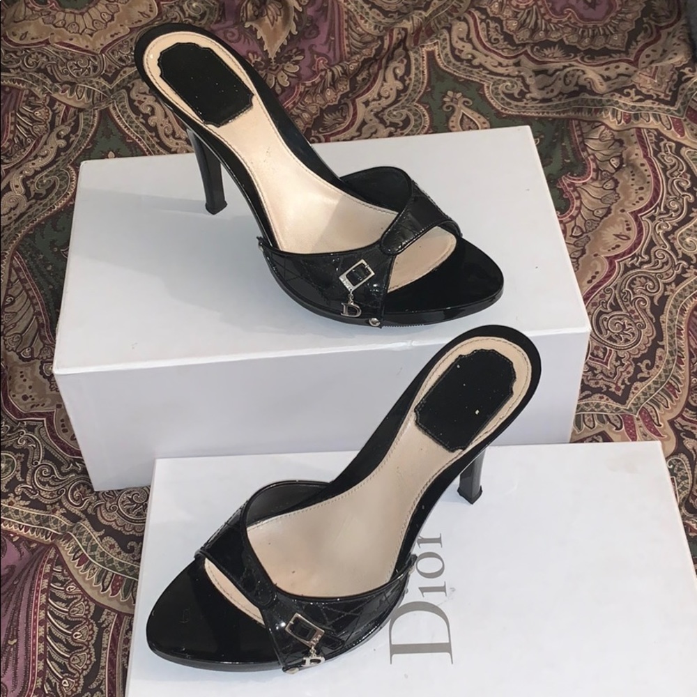 CHRISTIAN DIOR Black High Heel Sandal